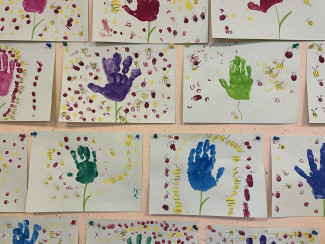 Handabdruck Blume