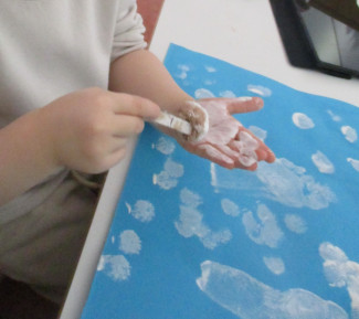 Fingerfarbe Krippe